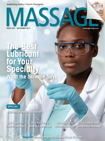 MASSAGE magazine cover - December 2017